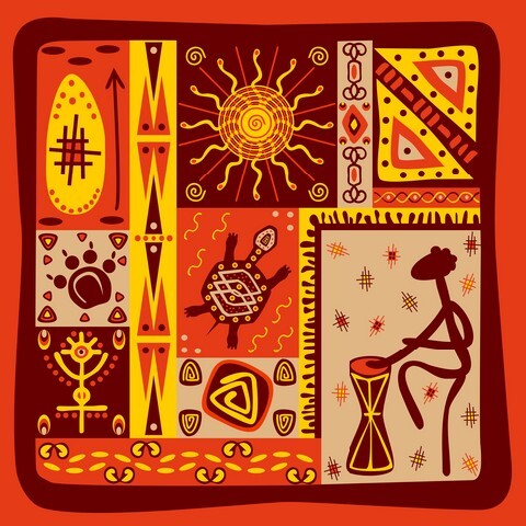 African ornamental motif